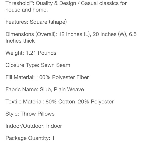 Threshold lumbar trow pilow with side tassels light orange - Picture 4 of 4